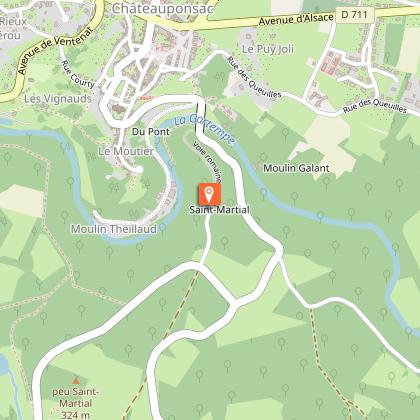 Point de vue sur le village de Châteauponsac