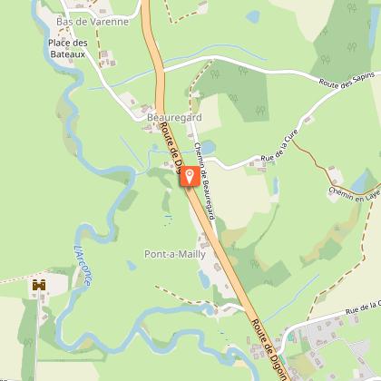 Ligne de démarcation - ancien poste de contrôle allemand - Poteau