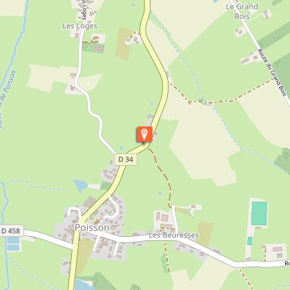 Ligne de démarcation - ancien poste de contrôle allemand - Poteau