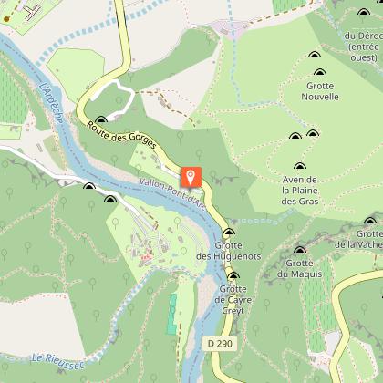 Motorhome service area at Camping des Tunnels