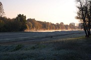 Vue de l'Adour au matin