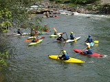 Des kayakistes sur le Gave