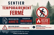 Affiche fermeture incendie