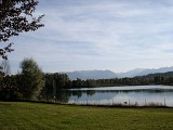 Baudreix, gave et lac - Vue sur le lac et les Pyrénées