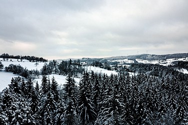 Piste de ski de fond bleue de la Verrerie