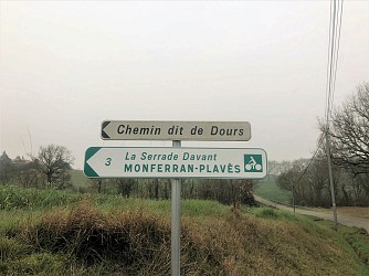 Itinéraire vélo la Serrade Davant