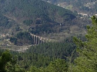 Le Luech viaduct, MTB circuit #1 (blue)