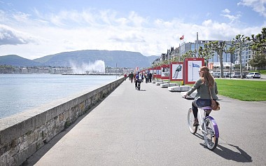 Tour du Léman by bike through the Ain loop