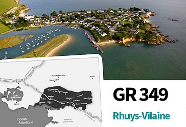 GR 349 Rhuys-Vilaine (Officiel): étape 00 Ensemble de l'itinéraire sur Arc Sud Bretagne