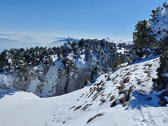 Sentier raquettes de la Catheline au Crêt de la Neige