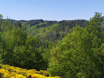 La Passerelle des Gorges du Lignon depuis Saint-Maurice-de-Lignon