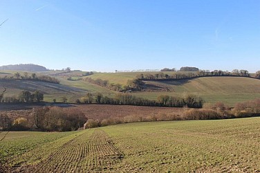 Parcours "bleu foncé" de marche nordique de St-Denis-d'Authou