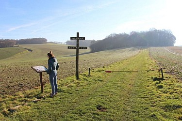 Parcours "rouge" de marche nordique de St-Denis-d'Authou