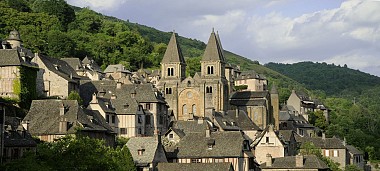 Circuit voiture vers Conques par le chemin de St Jacques de Compostelle