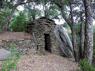 The stone huts of Mataporc by Laroque