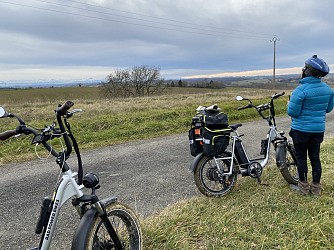 Three valleys towards Riguepeu by Electrically Assisted Bicycle