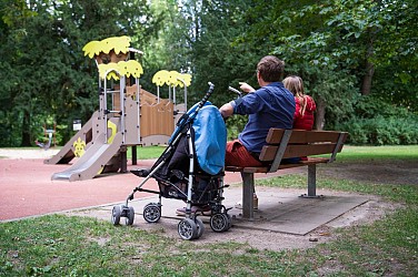 Circuit poussettes : Dans le parc de la Fecht !