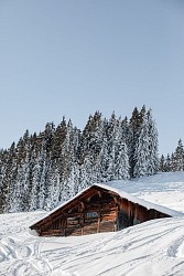 Itinérairaire rando hiver au Leutaz