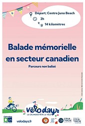 Les Vélodays 2025 en Coeur de Nacre - Balade mémorielle canadienne