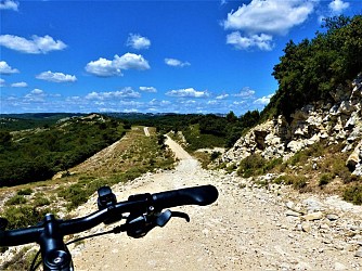 The Civadières with a Mountain bike