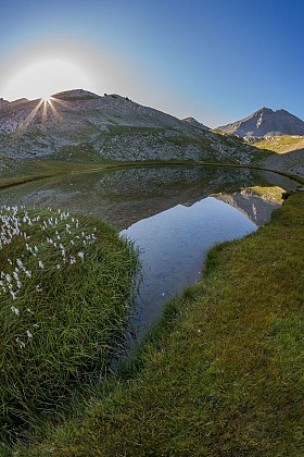 Cols et Lacs de l'Encombrette - Panorama du Lac d'Allos