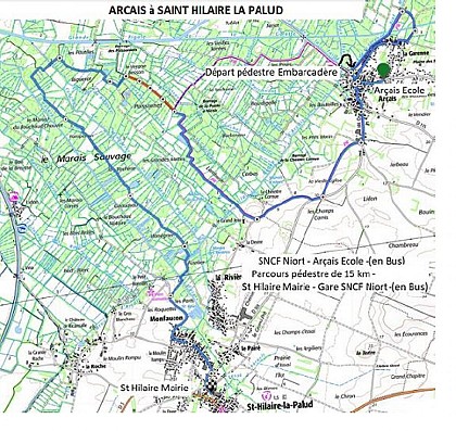 Circuit d’Arçais à Saint-Hilaire-la-Palud en écomobilité