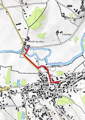 Tocane Saint-Apre en écomobilité - Baignade et moulins sur la dronne