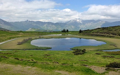 Le lac de Soum au départ du Col du Soulor