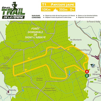 Espace Trail de la Vénerie (Signy-l'Abbaye) - Sentier n°1 (10km)