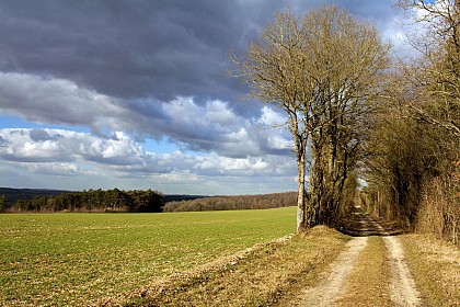 Sentier des puits d'ocre à Diges