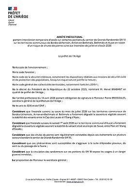 [Incendies] Deviation provisoire (Col d'Auedole / Cap des Lauzes)