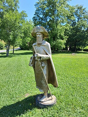 Statue d'un pèlerin de Compostelle