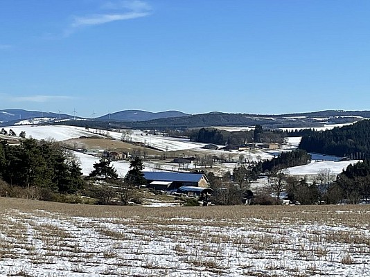 Vue sur les monts ardéchois