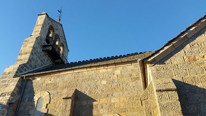Le temps qui passe... clocher de l'église de Rocles