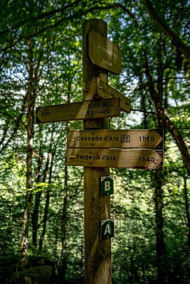 en route vers la cascade d'Ars
