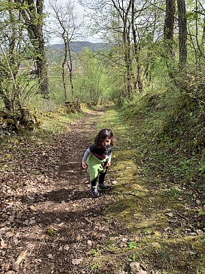 chemin boisé - balade sur les hauteurs de Saint-Girons