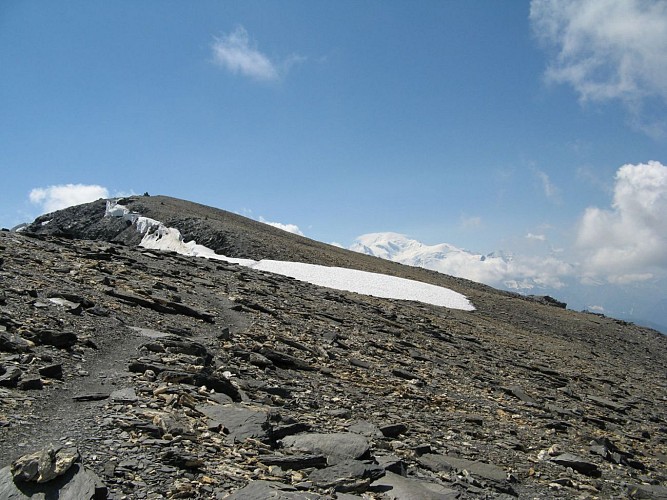 Mt Buet et Mt Blanc vus de l'arête du Buet