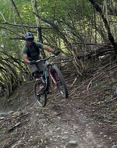 Descente fun en forêt
