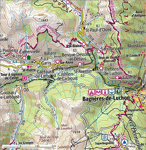 SityTrail - 4561837 - La traversée du Larboust (18) - Carte et profil A4 Portrait