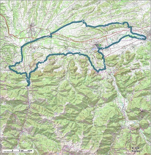 SityTrail - 4465354 - Ccl14 - Echauffement montagnard - Carte et profil A4 Portrait