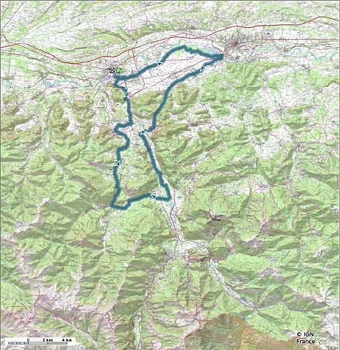 SityTrail - 4465354 - Ccl14 - Echauffement montagnard - Carte et profil A4 Portrait