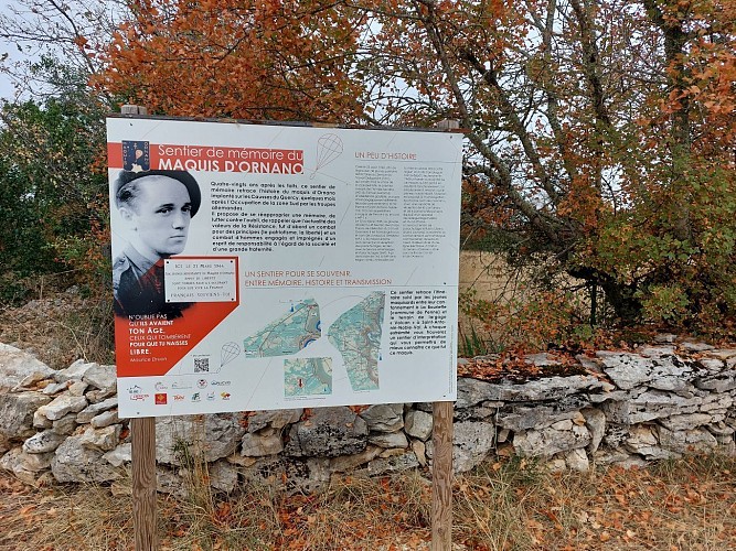 Sentier de mémoire du Maquis d'Ornano - Sur les pas des maquisards de La Bouriette à Volcan