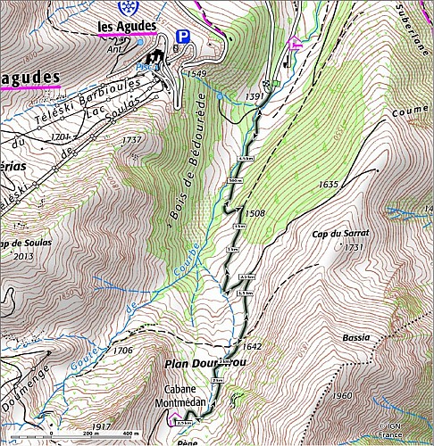 SityTrail - 4596601 - Raquette « Cabane de la Vallée Blanche» - Carte et profil A4 Portrait