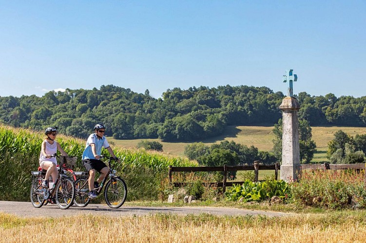 Cycling / e-bike loop : 3 Saints and blue cross
