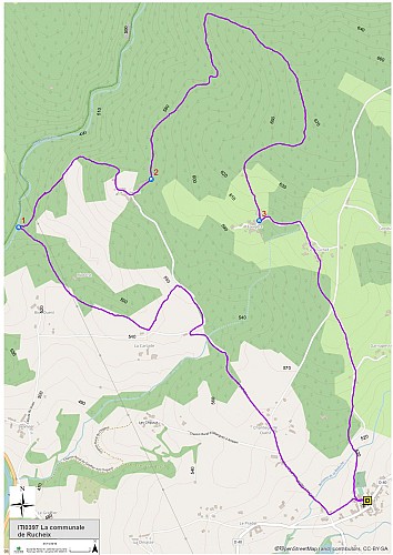 La forêt communale de Rucheix (carte)