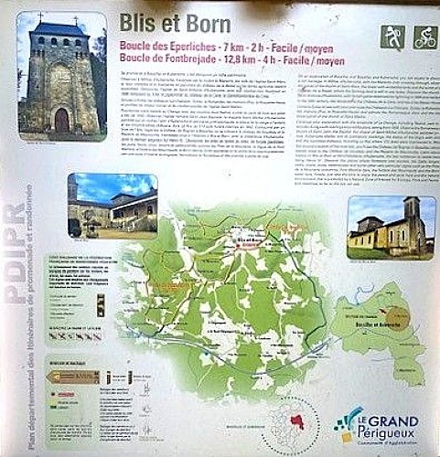 Blis et Born-Boucle de Fontbrejade-Panneau d'appel