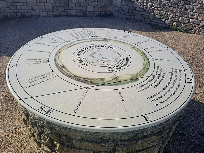 Table d'orientation du belvédère de Keramézec