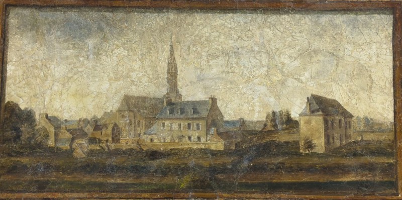 Le bourg dans la deuxième moitié du XIXème siècle. La chapelle Notre-Dame-d'Espérance n'est pas encore construite. 