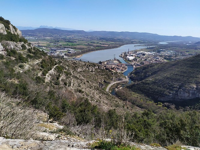 Le Pouzin - vue de la falaise