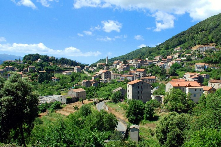 Vue sur le village de Levie AdobeStock-laugrim16